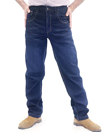 KONRECO FR Jeans for Men Flame Resistant 14oz Heavy Duty Denim Pre-Washed Relaxed FR Pants KONRECO FR Jeans for Men Flame Resistant 14oz Heavy Duty Denim Pre-Washed Relaxed FR Pants