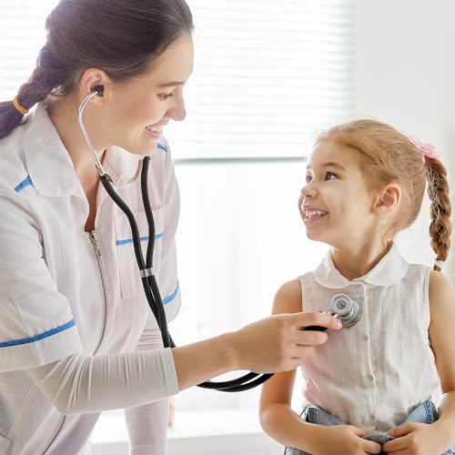 SCIAN Sprague Rappaport Stethoskop für Krankenschwestern, Ärzte, und Heimgebrauch, Multifunktionales Kardiologie Stethoskop Doppelkopf mit Erwachsenen, Kinder und Kleinkind Wandelglocke (UK-schwarz)