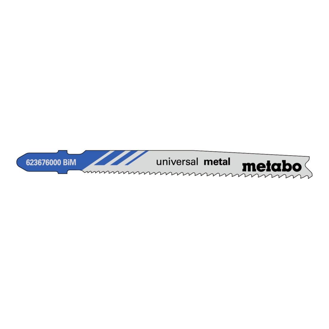 Metabo 623620000 623620000-Set de 25 Hojas de Sierra de calar para Acero 1,5-10 mm Metal NE 0-30 MM Fres. HSS 74 mm