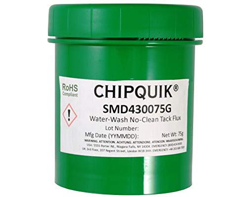 Chip Quik SMD430075G Tack Flux no-clean water-washable SMD4300 in 75 gram Jar