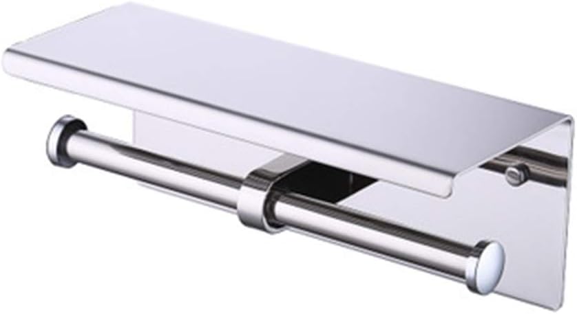 Toilet Paper Holder 304 Stainless Steel Wall Mounted for Kitchen and Bathroom Accessories,Brightsilver2
