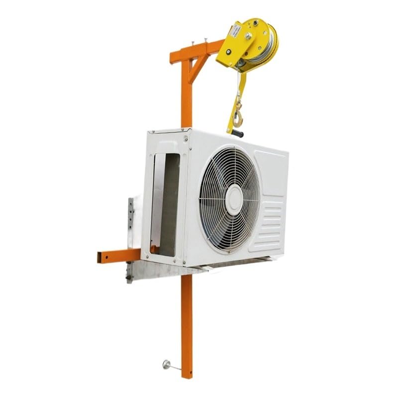 Air Conditioner Outside Installation Lifting Tool, Folding Hanger + Self-Locking Hand Winch, with 49/66FT Rope MINGPING(330 lbs 49FT)