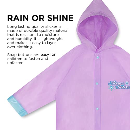 Disney Girls Frozen Kids Umbrella And Slicker, Elsa And Anna Rainwear Set For Age 2-7 Umbrella, Light Purple, Medium 4-5 Us #TOP5