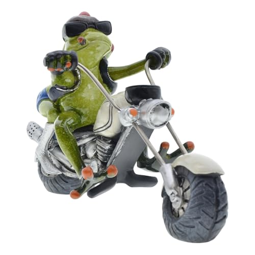 Figurines de grenouille équitation pour étagère et maison