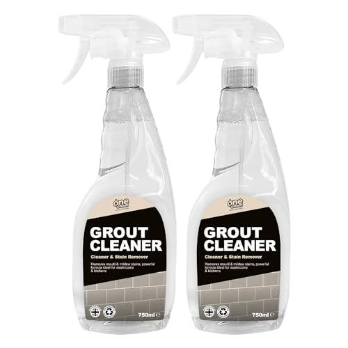One Chem Professional Tile and Grout Cleaner, 2 x 750ml, Removes Mold, Mildew and Stains, Powerful Formula