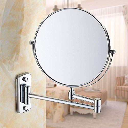 NOVOCE Espelhos de vaidade de banheiro, aumento montado na parede resistente dupla face ajustável ma