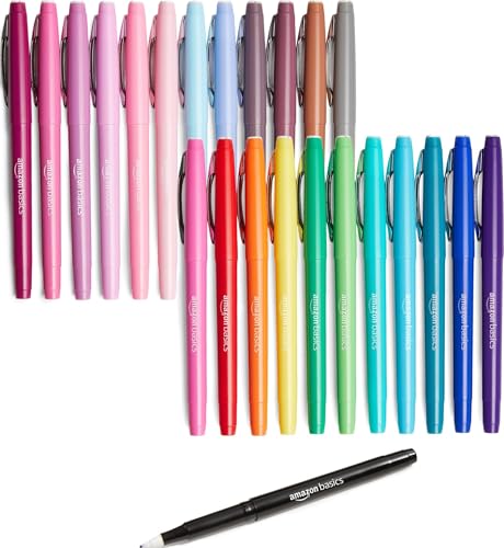 Amazon Basics Felt Tip Marker Pens, Assorted...