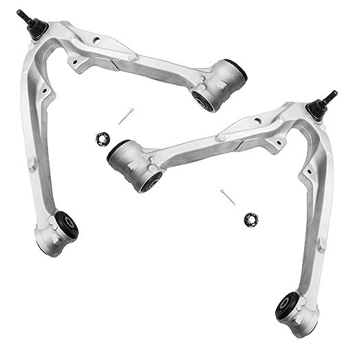 Image of Detroit Axle - 10pc Front End Kit for 2007-2013 Chevrolet Silverado 1500 GMC Sierra 1500 Suburban Tahoe Avalanche Yukon Escalade ESV EXT, 2 Lower Control Arms 4 Tie Rods 2 Sway Bar Links 2 Boots