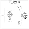 DAYLINLOVE Celtic Cross Necklace for Men 925 Sterling Silver Viking Crucifix Pendant Necklace Vintage Celtic Knot Jewelry for Men Woman Religious Gift #2