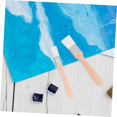 NUOBESTY Boya ve yapıştırıcılar için 6 parçalı naylon fırça, hassas renk rötuşları için kalınlaştırılmış kıllar, uzun ömürlü, pürüzsüz ahşap sap, çok yönlü, boyama aksesuarları ve mobilya boyaları - Görsel 7