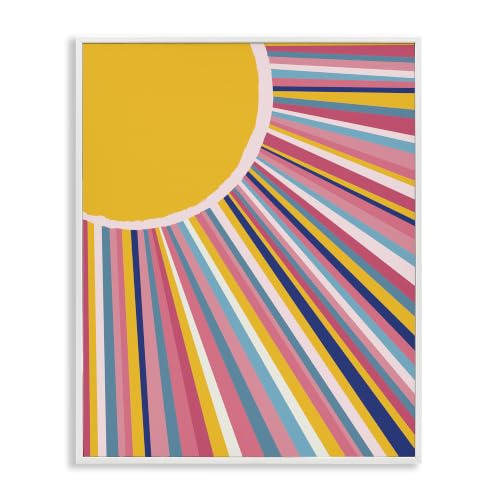 Bold Iris Sunbeams Geometric Abstract, 11 x 14 Inch Framed Giclée Print