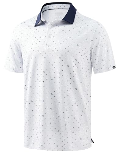 Image of Men's Golf Polo Shirts Dry Fit Performance Moisture Wicking Casual Print Golf Shirts for Men Breathable