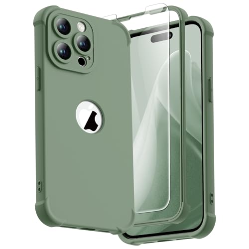 ORETECH for iPhone 14 Pro Max Case with 2X Screen Protector,Pale Green