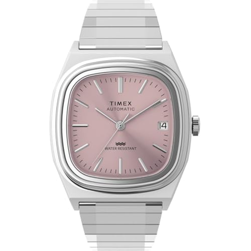Image of TIMEX Square 34mm Pink Dial Mechanical Automatic Men Watch - TW2Y66800IK