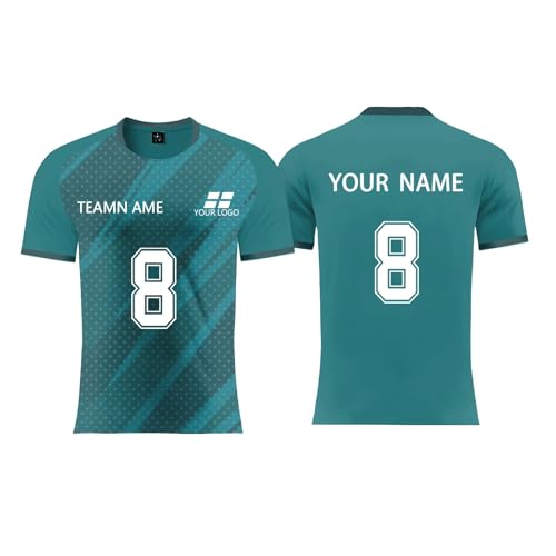 Genérico Camiseta de fútbol Personalizada Estampada en Degradado con el Logotipo del número de Nombre del Equipo, Hombre, Mujer, Hombre, Mujer