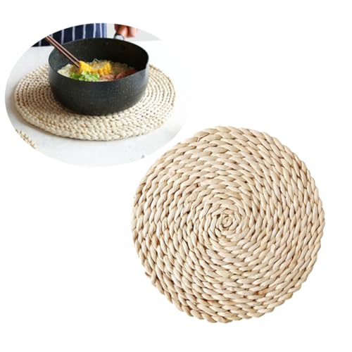 Set Table Paille Tressée Naturel UKCOCO pour Repas Conviviaux - 6