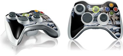 Liquid Blue - Winter Night Wolf - Skin for 1 Microsoft Xbox 360 Wireless Controller