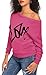 AM CLOTHES Sweatshirt for Women Off The Shoulder Tops Long Sleeve Sweatshirts Oversized Sweaters Shirts 3X-Large rose red