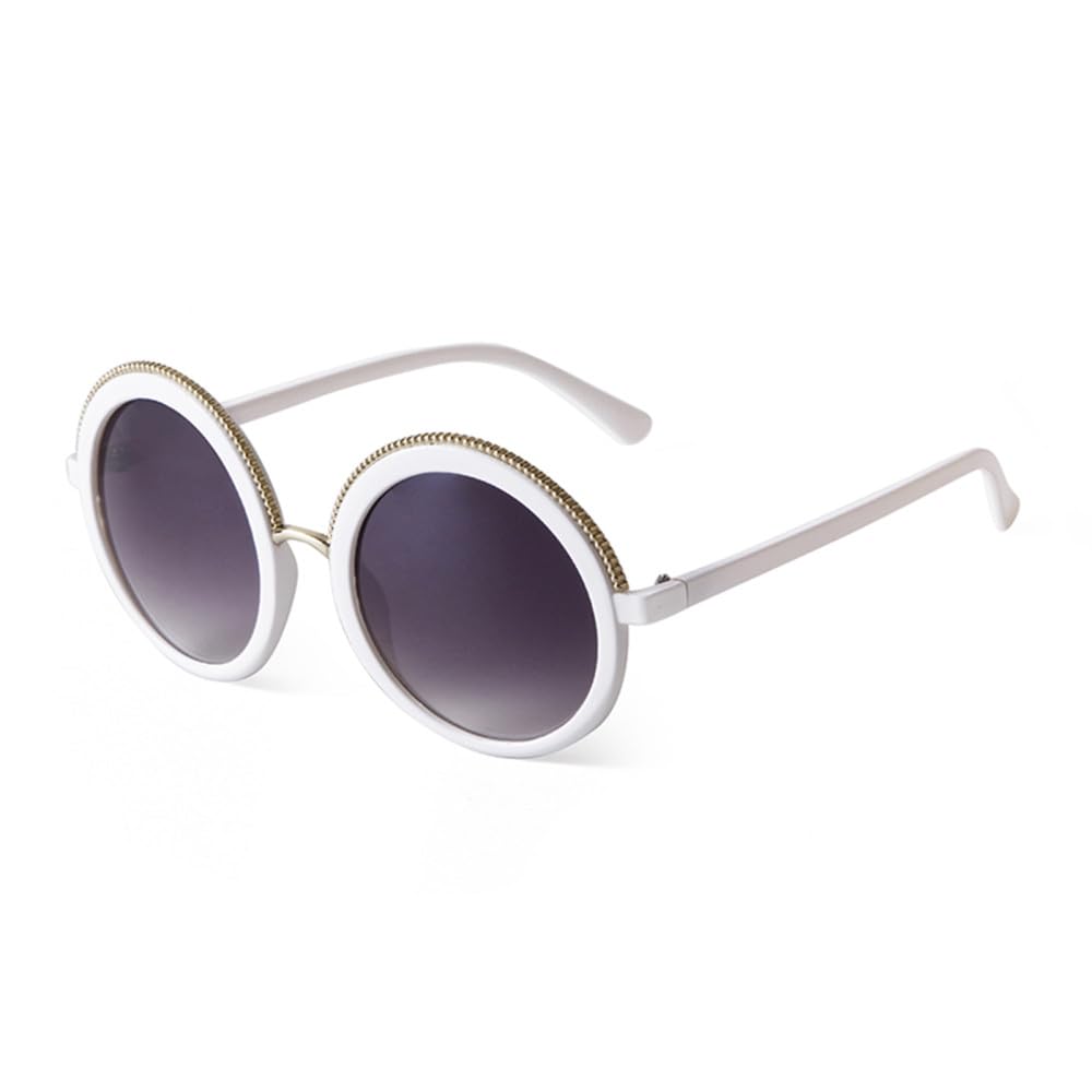 Tonalità tonde in metallo Occhiali da sole da donna Occhiali da vista da uomo Occhiali da sole vintage bianchi rossi Occhiali da sole da donna da donna