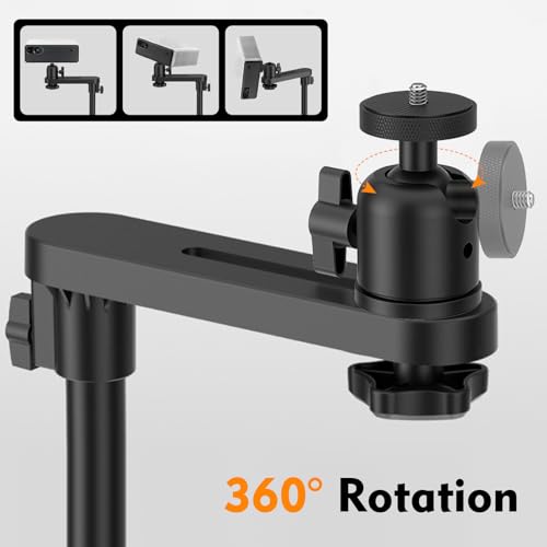 Beamer Ständer Höhenverstellbar (122–154 cm), Beamer Stativ, Projektor Stand, 360° drehbar, stabile Metallbasis, Tragkraft bis 5 kg, multifunktional Ständer Tisch für Projektor/Laptop/Notenständer