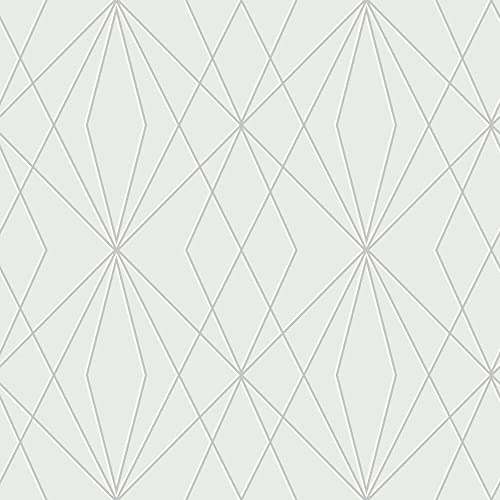 Transform Trellis White Peel and Stick Wallpaper