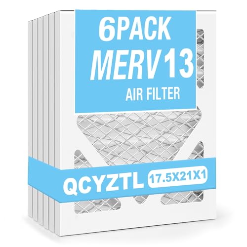 Upgraded 17.5x21x1 MERV 13 furnace replacement filter household air conditioning and air conditioning HVAC filter replacement 6 pack