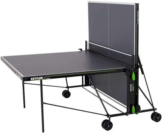 KETTLER K1 table tennis table folded for compact storage