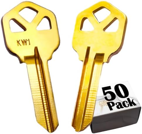 KW1 Key Blanks - Chaves em branco com acabamento em latão | Pacot...