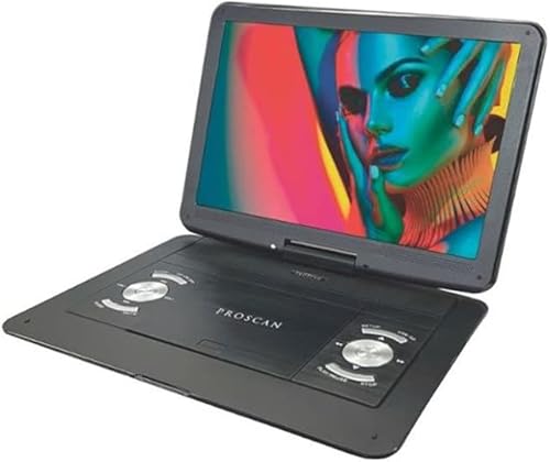 Proscan Reproductor de DVD portátil de 13,3" negro con control remoto - PDVD1332