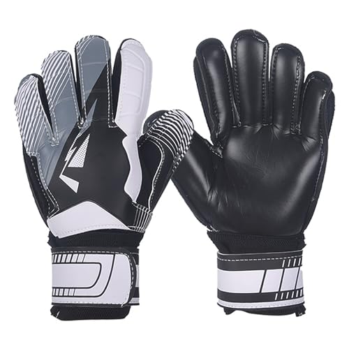FASECKS Torwarthandschuhe mit Fingerschutz und Super-Grip 3+3MM Fingersave Rutschfes Fußballhandschuhe für Kinder Jugendliche und Herren