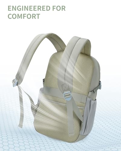 Image of ECOHUB Large Travel Backpack 17.3 inch Suspended Laptop Backpack Fashion Water-Resistant 28L Lightweight Backpack for Causal Work Green