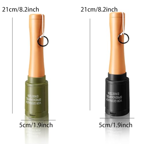 Disratw M24 CS Grenade Toys 2PCS Airsoft Grenades Plastic Toy-Hand Grenades Tactical Pull Ring Grenade Toys CS Battle Game Role Play Model Prop for Age 14+ (Black) - Thumbnail 6