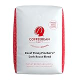 Coffee Bean Direct Decaf Penny Pincher's Dark Roast Blend, Whole Bean Coffee, 5-Pound Bag