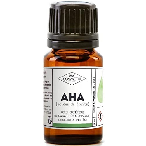 MY COSMETIK - AHA - Fruchtsäuren - Feuchtigkeitsspendender, aufhellender, peelender und Anti-Aging Kosmetikwirkstoff - Kosmetische Qualität - 100% pflanzlich - 30 ml
