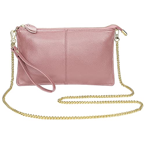 Image of Uromee Wristlet Wallet Clutch Purses for Women Genuine Leather Crossbody Bag Handbag with Detachable Shoulder Chain
