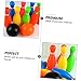 Mipcase Educational Boys and Girls Bowling Set Bowling Balls Indoor Ball Game Toys Safe Fun for Boys Girls for Family Interaction Random Style