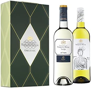 Marqués de Riscal – Vino blanco Denominación de Origen Rueda, 100% Organic – Estuche 2 botellas x 750 ml – Verdejo y Sauvignon Blanc – Total 1500 ml Marqués de Riscal – Vino blanco Denominación de Origen Rueda, 100% Organic – Estuche 2 botellas x 750 ml – Verdejo y Sauvignon Blanc – Total 1500 ml