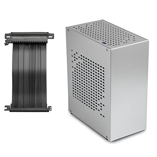 Aluminum Mini Itx Case With Pci Riser, Joyjom Mini Pc Case, Sff Small Form Factor Pc Case, Tx Computer Gaming Case Supports Gpu Graphics Card (Silver) #TOP12