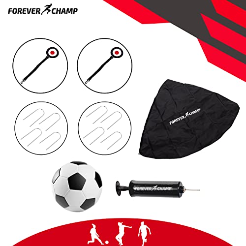 Forever Champ Kids Soccer Goals For Backyard - Includes Two 4'X3' Soccer Nets, Ball, Pump, 8 Stakes, 6 Cones, 2 Targets - Sturdy Soccer Nets For Kids Ages 4-10 - Easy To Set Up Kids Soccer Goal Set #TOP3