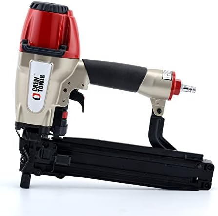 CREWTOWER Pneumatic Stapler, 16 Gauge 7/16-inch Medium Crown Air Staple Gun for Fence Vinyl Siding Furniture Wood Pallets Crate Assembly Cabinets Framework and Structure Construction Finish
