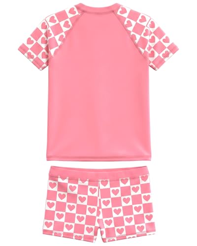 Image of weVSwe Girls Rash Guard Set 2-Piece UPF 50+ Sun Protection Swimsuit 2T-14 Years