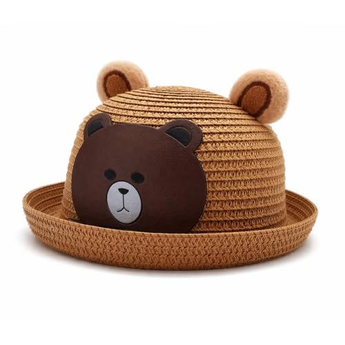 Image of VRITRAZ Baby Boy's and Girl's Kids Children Cute Printed Cartoon Gift Summer Fancy Dress Straw Fasion Hat Cap 1