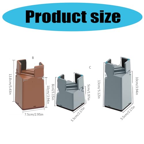 Elevadores de mesa ajustables y resistentes para sofás y camas, pack de 4 7