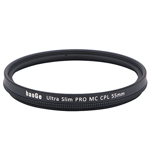 Haoge 55Mm Mc Cpl Multicoated Circular Polarizer Polarizing Lens Filter For Sony A37 A55 A57 A65 A77 A100 With Dt 18-55Mm F/3.5-5.6 Sam Lens #TOP3