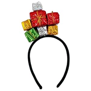 Needzo Colorful Christmas Headband Festive Holiday Party Accessory for Women or Girls One Size Fits Most