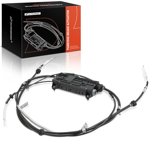 A-Premium Rear Side Parking Brake Actuator with Cable and Control Unit Compatible with Land Rover Models - Range Rover Sport 2010-2013, LR4 2010-2016