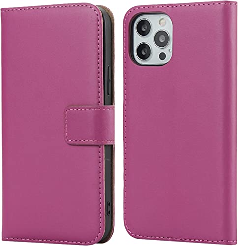 Étui portefeuille iPhone 13 avec fentes cartes et béquille vidéo rose