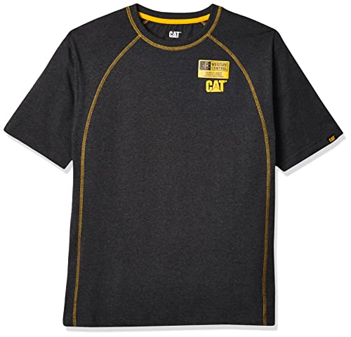 Caterpillar Men's Performance Short Sleeve T-Shirt (Regular and Big & Tall Sizes), Charcoal Heather Grey, 2X Large