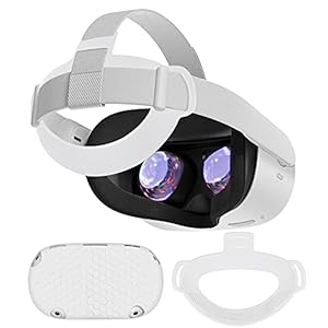 TPU Hoofdkussen Hoofdband+Voorste Beschermhoes voor Oculus Quest 2,Hoofddruk Verminderen,Anti-Kras Anti-Shock…