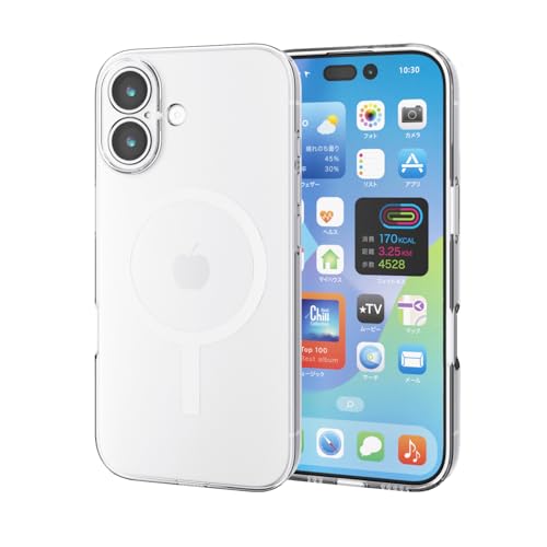 iPhone 17 ケース カバー クリア 極限設計 MAGKEEP 薄型 ソフト TPU 耐衝撃 衝撃吸収 ストラップホール付き ワイヤレス充電対応 シンプル メタルステッカー付属 クリア PM-A25AUCTKMGCR